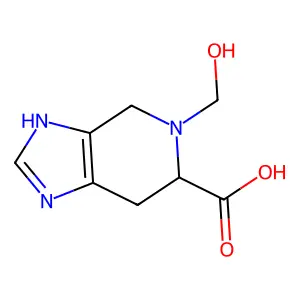 5-(Hydroxymethyl)-3,4,6,7-tetrahydroimidazo[4,5-c]pyridine-6-carboxylic acid structure
