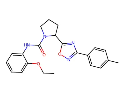 N-(2-ethoxyphenyl)-2-[3-(4-methylphenyl)-1,2,4-oxadiazol-5-yl]pyrrolidine-1-carboxamide structure