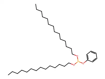 Di(tetradecoxy)phosphorylbenzene structure