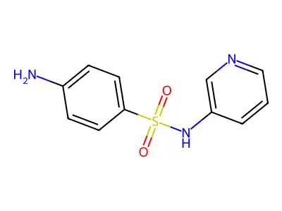 4-amino-N-pyridin-3-ylbenzenesulfonamide structure