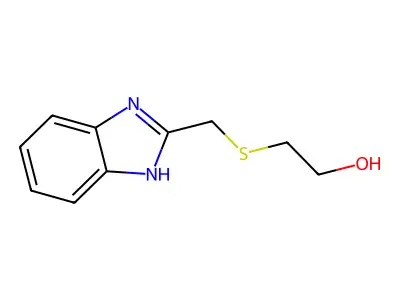 2-(1H-benzimidazol-2-ylmethylsulfanyl)ethanol structure