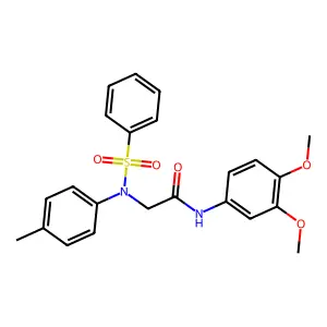 N-(3,4-dimethoxyphenyl)-N~2~-(4-methylphenyl)-N~2~-(phenylsulfonyl)glycinamide structure