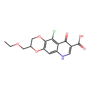 10-chloro-3-(ethoxymethyl)-9-oxo-3,6-dihydro-2H-[1,4]dioxino structure