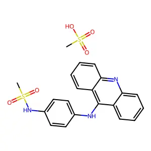 Methanesulfonamide, N-(4-(9-acridinylamino)phenyl)-, monomethanesulfonate structure