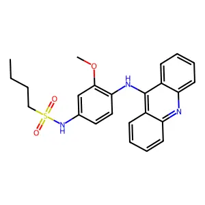 N-(4-(Acridin-9-ylamino)-3-methoxyphenyl)butane-1-sulfonamide structure