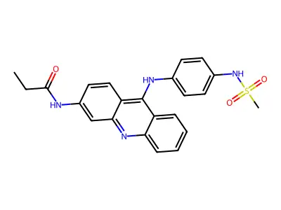 Methanesulfonanilide, 4'-(3-propionamido-9-acridinylamino)- structure