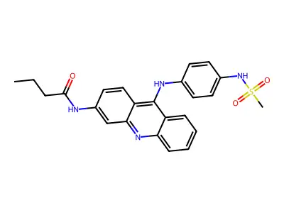 Methanesulfonanilide, 4'-(3-butyramido-9-acridinylamino)- structure