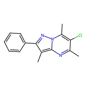 6-Chloro-3,5,7-trimethyl-2-phenylpyrazolo[1,5-a]pyrimidine structure