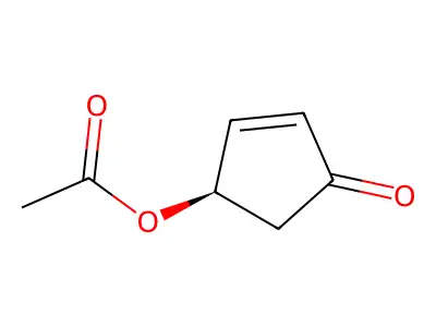 4-Oxocyclopent-2-en-1-yl acetate structure