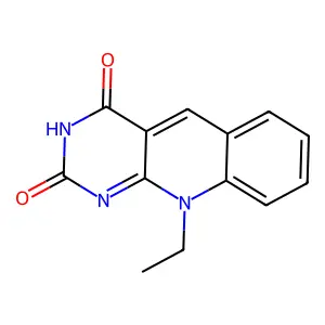 10-ethylpyrimido[4,5-b]quinoline-2,4(3H,10H)-dione structure