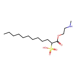 1-(2-(Methylamino)ethyl) 2-sulfododecanoate structure