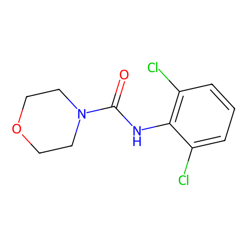 N-(2,6-dichlorophenyl)-4-morpholinecarboxamide structure