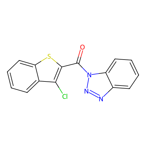 1H-benzotriazol-1-yl(3-chloro-1-benzothiophen-2-yl)methanone structure