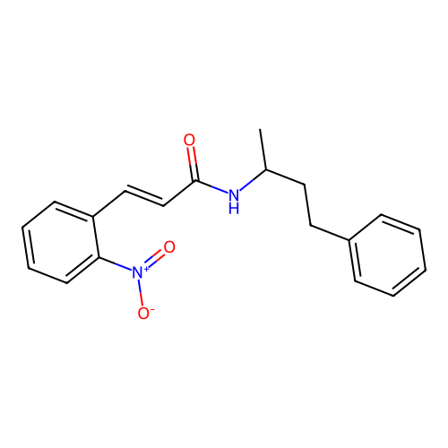 (E)-3-(2-nitrophenyl)-N-(4-phenylbutan-2-yl)prop-2-enamide structure