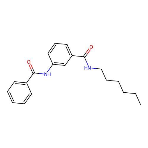 3-benzamido-N-hexylbenzamide structure