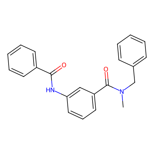 3-benzamido-N-benzyl-N-methylbenzamide structure