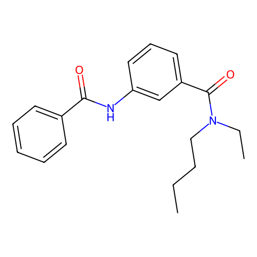 3-benzamido-N-butyl-N-ethylbenzamide structure