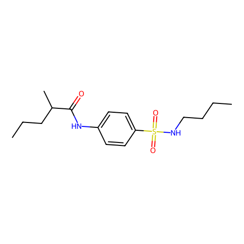 N-[4-(butylsulfamoyl)phenyl]-2-methylpentanamide structure