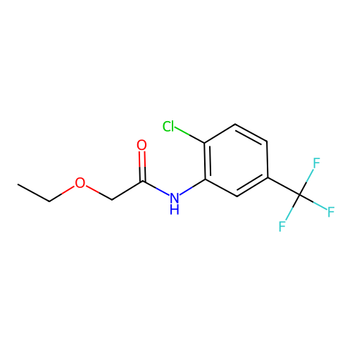 N-[2-chloro-5-(trifluoromethyl)phenyl]-2-ethoxyacetamide structure