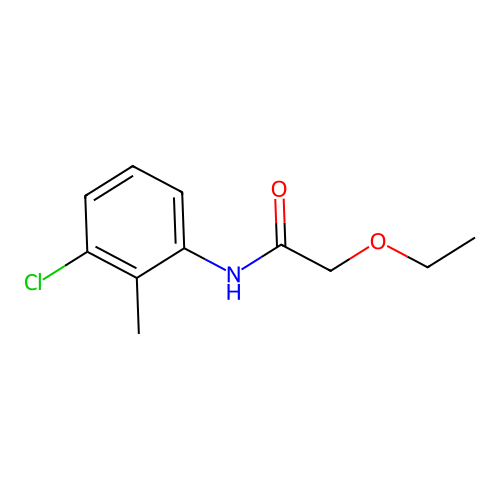 N-(3-chloro-2-methylphenyl)-2-ethoxyacetamide structure