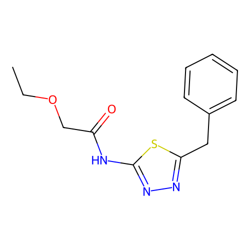 N-(5-benzyl-1,3,4-thiadiazol-2-yl)-2-ethoxyacetamide structure