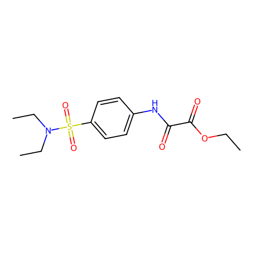 Ethyl {[4-(diethylsulfamoyl)phenyl]amino}(oxo)acetate structure