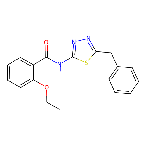 N-(5-benzyl-1,3,4-thiadiazol-2-yl)-2-ethoxybenzamide structure