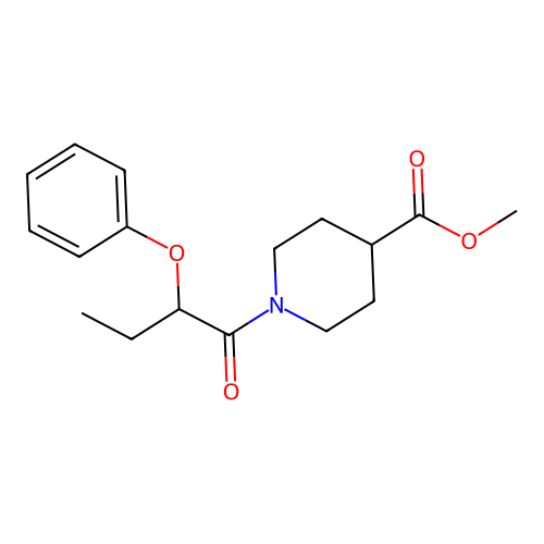 Methyl 1-(2-phenoxybutanoyl)piperidine-4-carboxylate structure