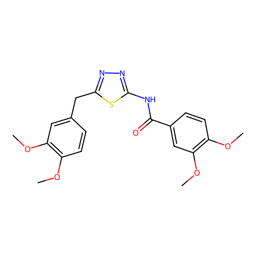 N-(5-(3,4-dimethoxybenzyl)-1,3,4-thiadiazol-2-yl)-3,4-dimethoxybenzamide structure