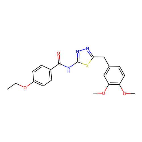 N-(5-(3,4-dimethoxybenzyl)-1,3,4-thiadiazol-2-yl)-4-ethoxybenzamide structure