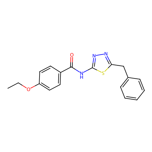 N-(5-benzyl-1,3,4-thiadiazol-2-yl)-4-ethoxybenzamide structure