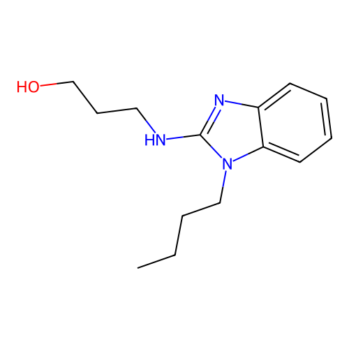 3-[(1-Butylbenzimidazol-2-yl)amino]propan-1-ol structure