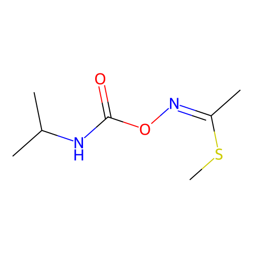 Ethanimidothioic acid, N-((((1-methylethyl)amino)carbonyl)oxy)-, methyl ester structure