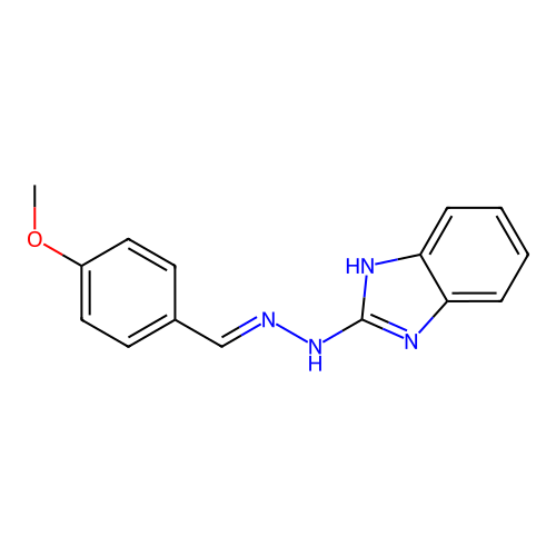 2-[(2E)-2-(4-methoxybenzylidene)hydrazinyl]-1H-benzimidazole structure