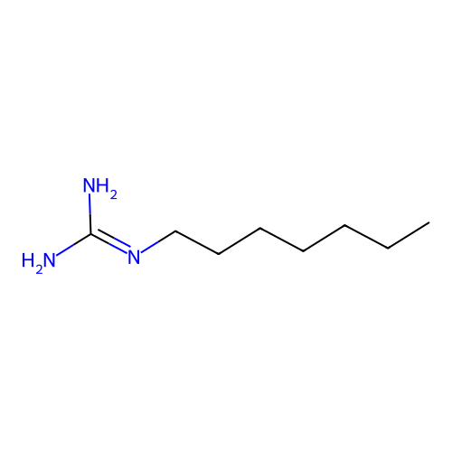 Heptyl-guanidine structure