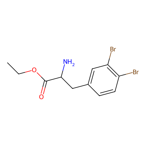 Ethyl 2-amino-3-(3,4-dibromophenyl)propanoate structure