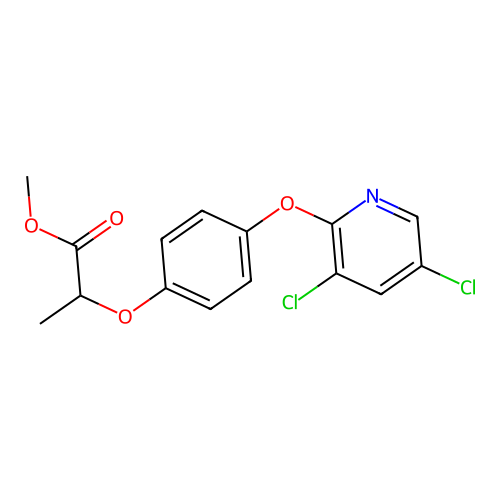 Methyl 2-{4-[(3,5-dichloropyridin-2-yl)oxy]phenoxy}propanoate structure
