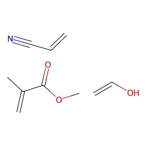 Ethenol;methyl 2-methylprop-2-enoate;prop-2-enenitrile structure