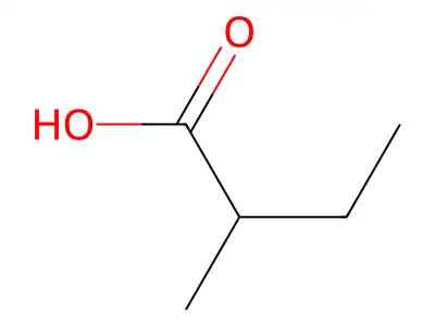 (S)-2-methylbutanoic acid structure