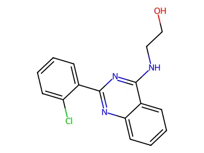 2-[[2-(2-Chlorophenyl)quinazolin-4-yl]amino]ethanol structure