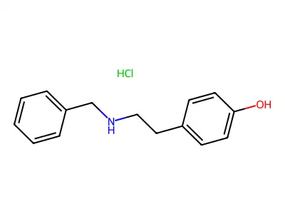 Phenol, 4-(2-((phenylmethyl)amino)ethyl)-, hydrochloride structure