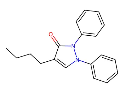 3-Pyrazolin-5-one, 4-butyl-1,2-diphenyl- structure