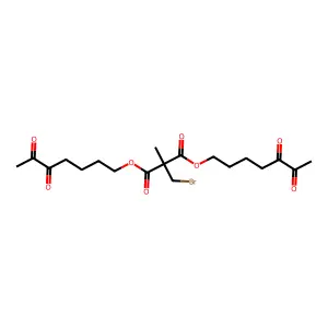 Propanedioic acid, (bromomethyl)methyl-, bis(5,6-dioxoheptyl) ester structure