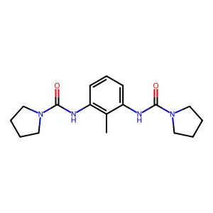 N,N'-(2-Methyl-1,3-phenylene)bis(pyrrolidine-1-carboxamide) structure