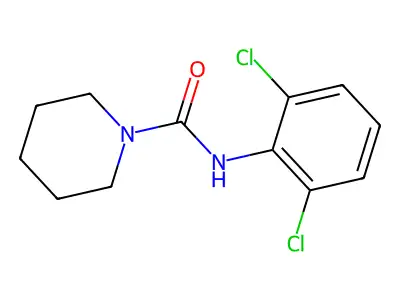 1-(N-(2,6-Dichlorophenyl)carbamoyl)piperidine structure
