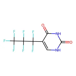 5-Heptafluoropropyluracil structure