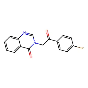 3-[2-(4-Bromophenyl)-2-oxoethyl]quinazolin-4-one structure