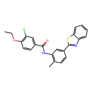 N-[5-(1,3-benzothiazol-2-yl)-2-methylphenyl]-3-chloro-4-ethoxybenzamide structure