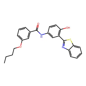 N-[3-(1,3-Benzothiazol-2-YL)-4-hydroxyphenyl]-3-butoxybenzamide structure
