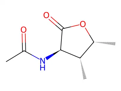 N-(4,5-dimethyl-2-oxooxolan-3-yl)acetamide structure